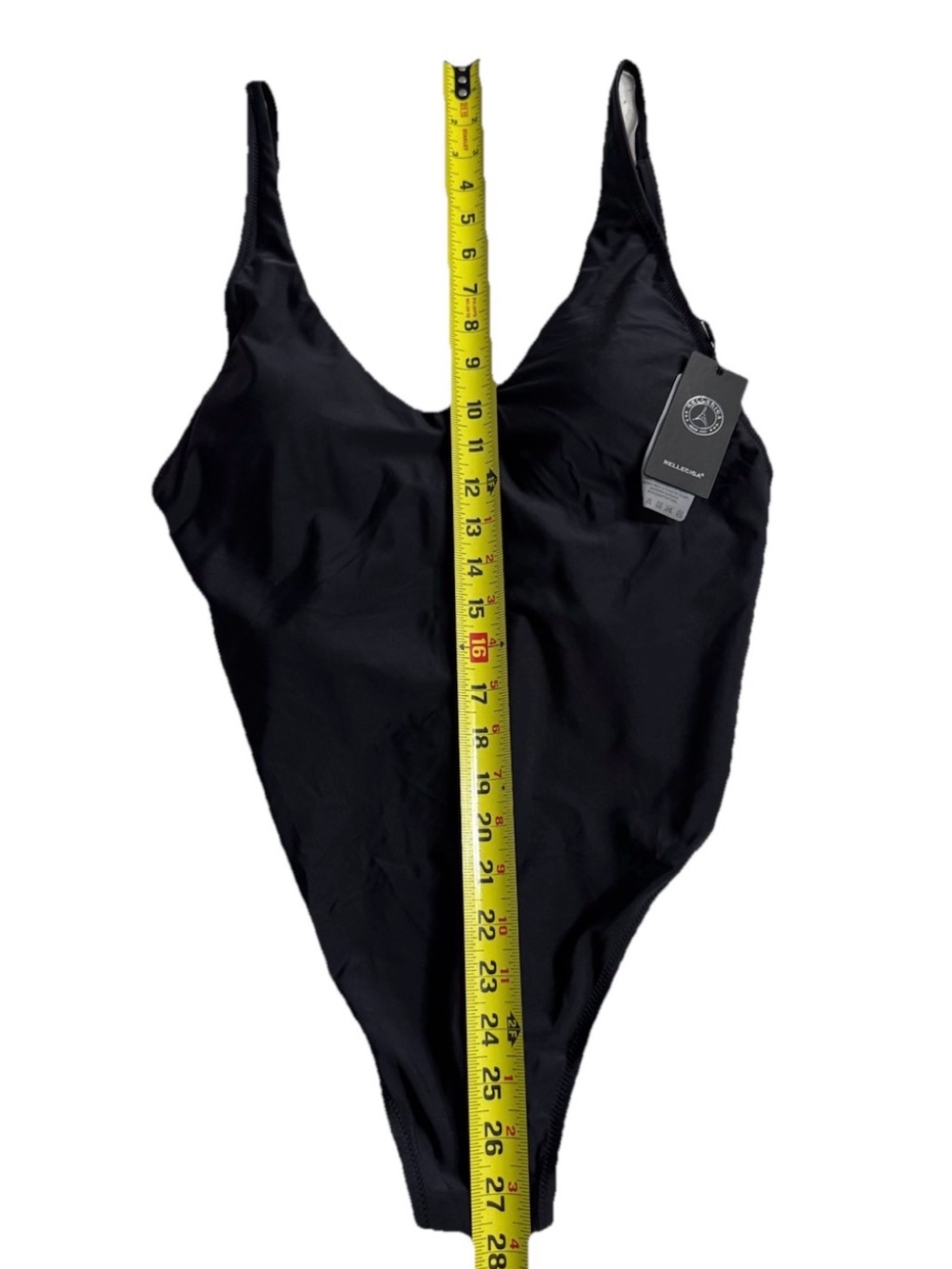 NWT RELLECIGA Black High Cut Thong One Piece Swimsuit 2XL MSRP $119 - Picture 9 of 10